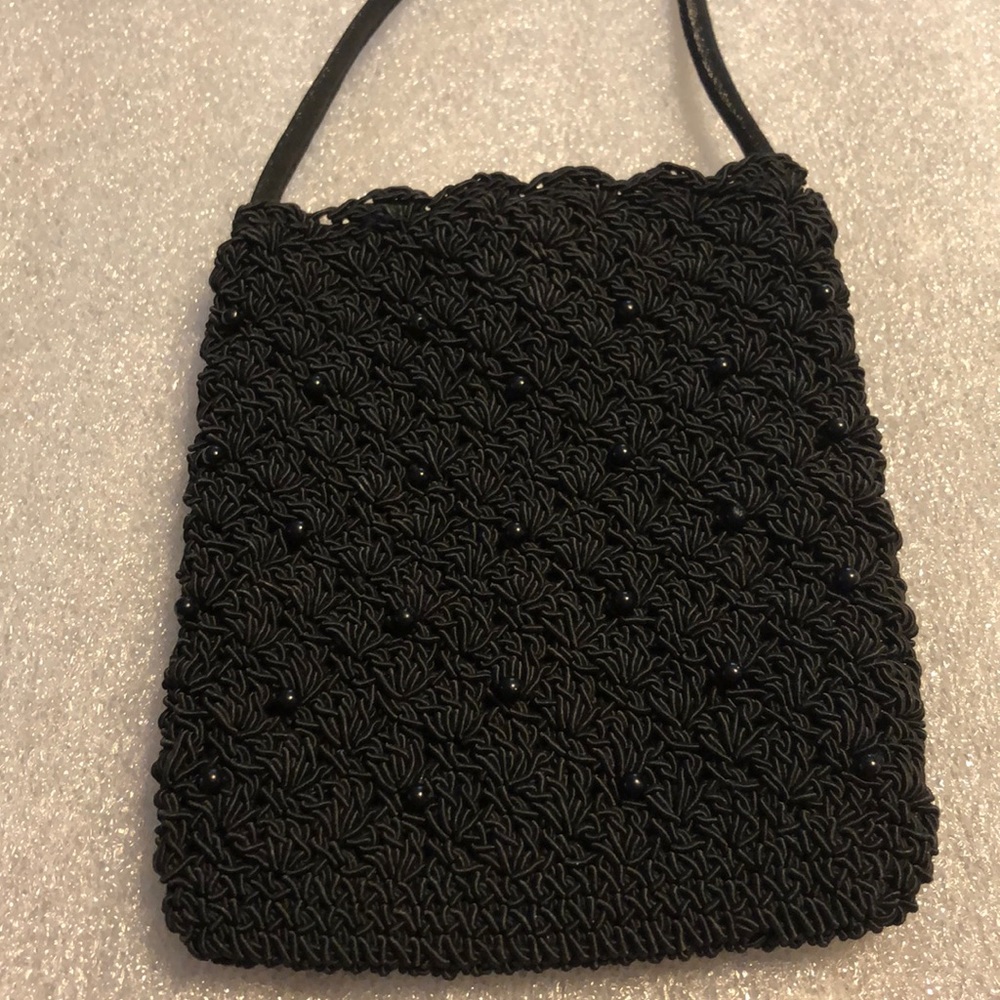 Old Navy Black Beaded Mini Wristlet - Picture 3 of 6